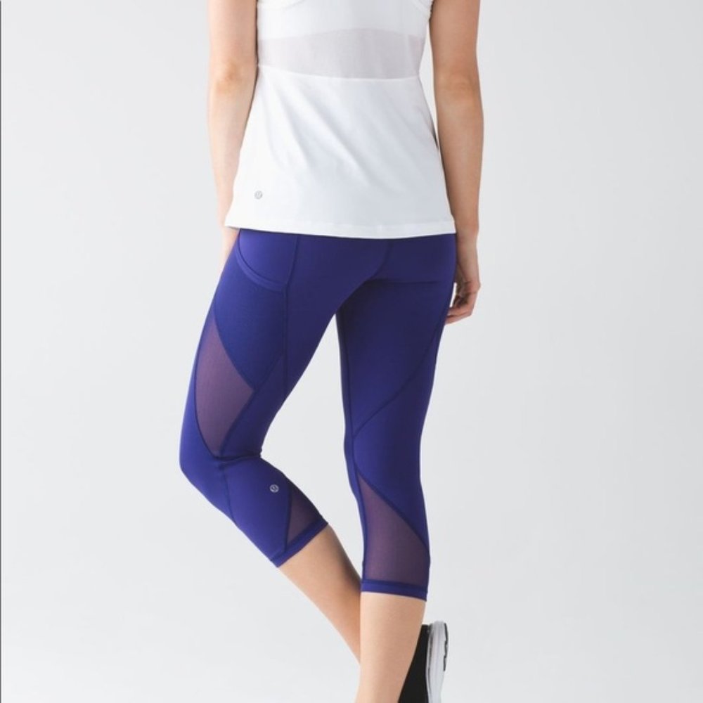 Lululemon Fast As Light Crop Emperor Blue 19”